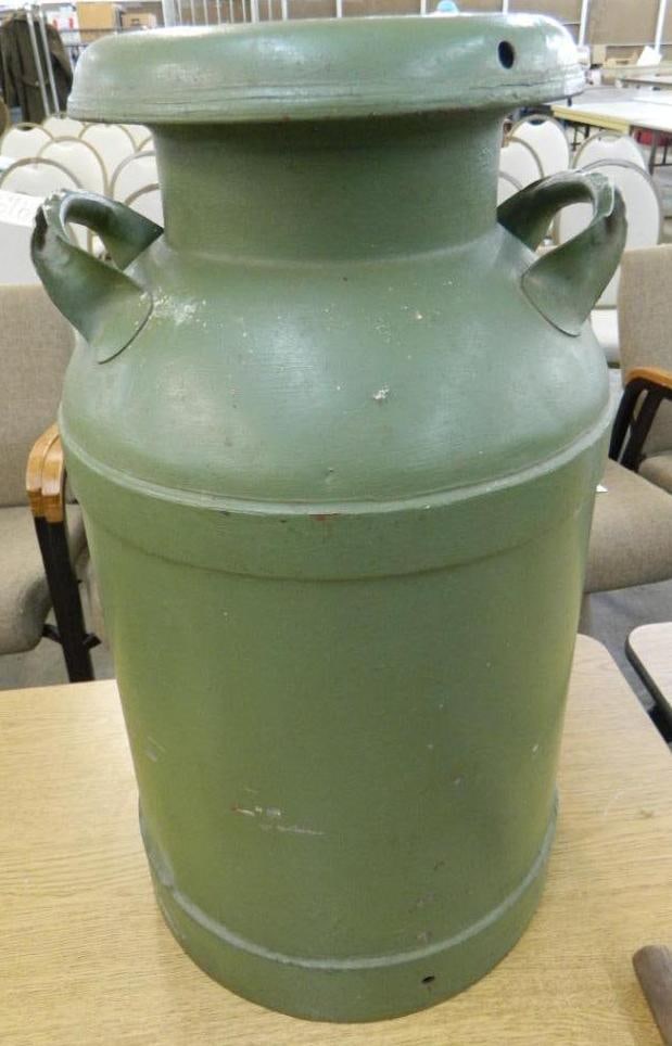 Vintage Painted Milk Can - Queensboro NY - 24" x 13": See Photos For Condition and Details