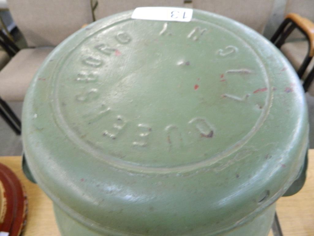 Vintage Painted Milk Can - Queensboro NY - 24" x 13" - 2