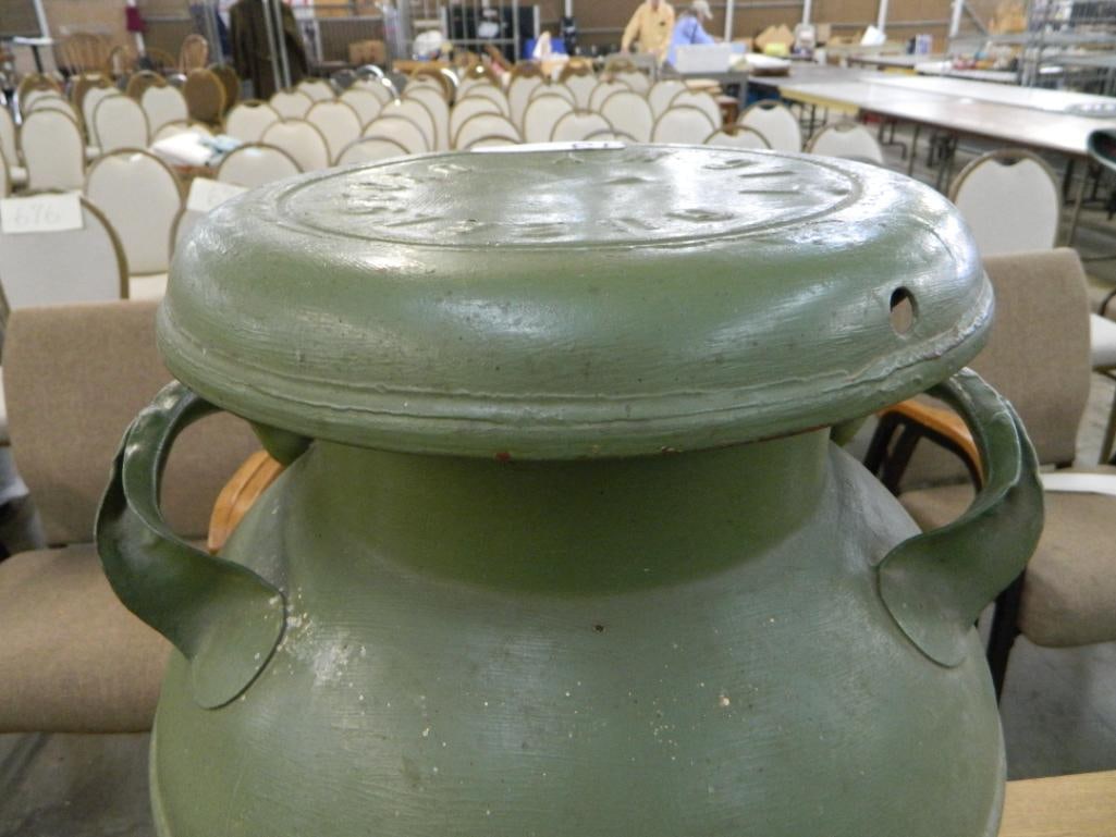 Vintage Painted Milk Can - Queensboro NY - 24" x 13" - 3