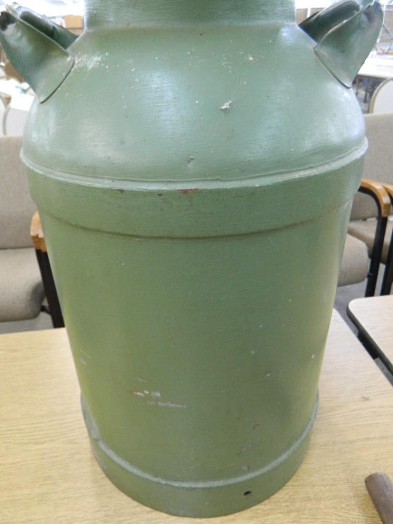 Vintage Painted Milk Can - Queensboro NY - 24" x 13" - 4