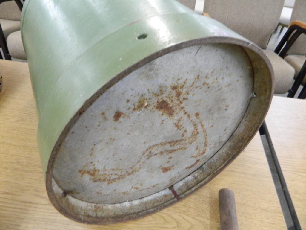 Vintage Painted Milk Can - Queensboro NY - 24" x 13" - 6