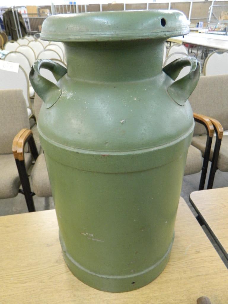 Vintage Painted Milk Can - Queensboro NY - 24" x 13" - 8
