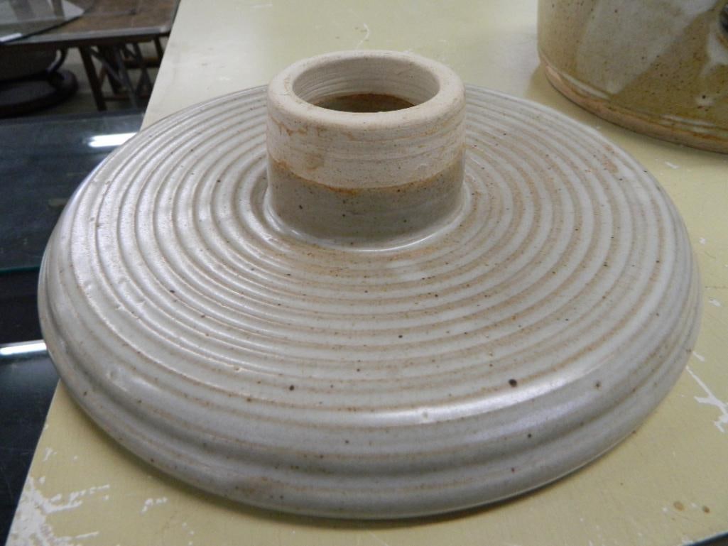 Studio Art Pottery - Large Candle Stand / Plant Stand - Signed Rob Gentry - 10" x 10" - 6