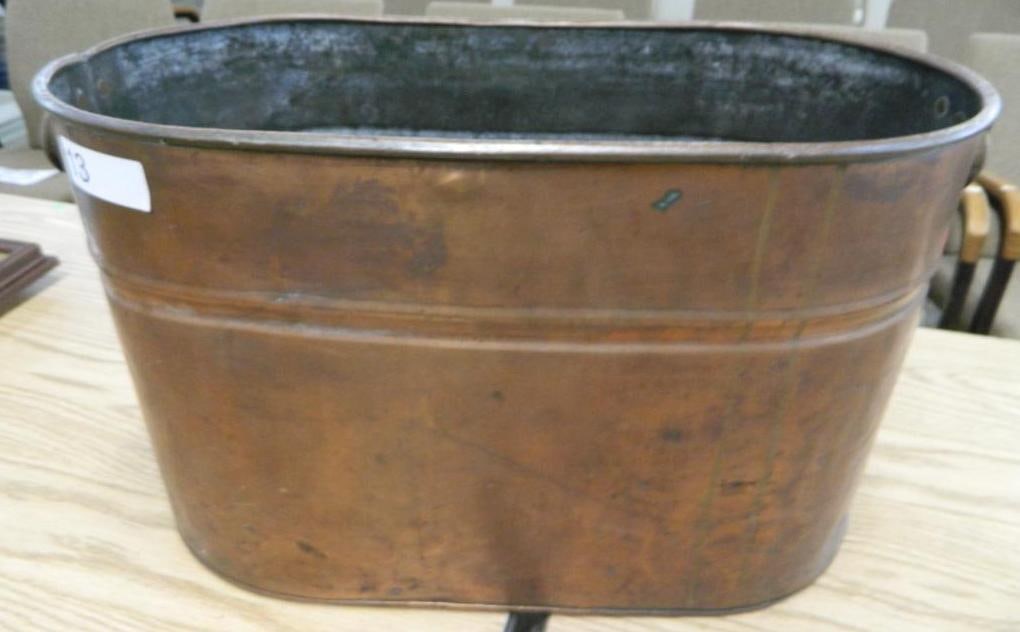 Copper Boiler - No Lid - 13" x 22" x 11.5" (1 of 8)