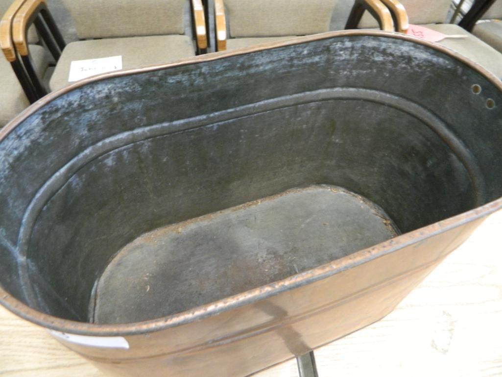Copper Boiler - No Lid - 13" x 22" x 11.5" - 2