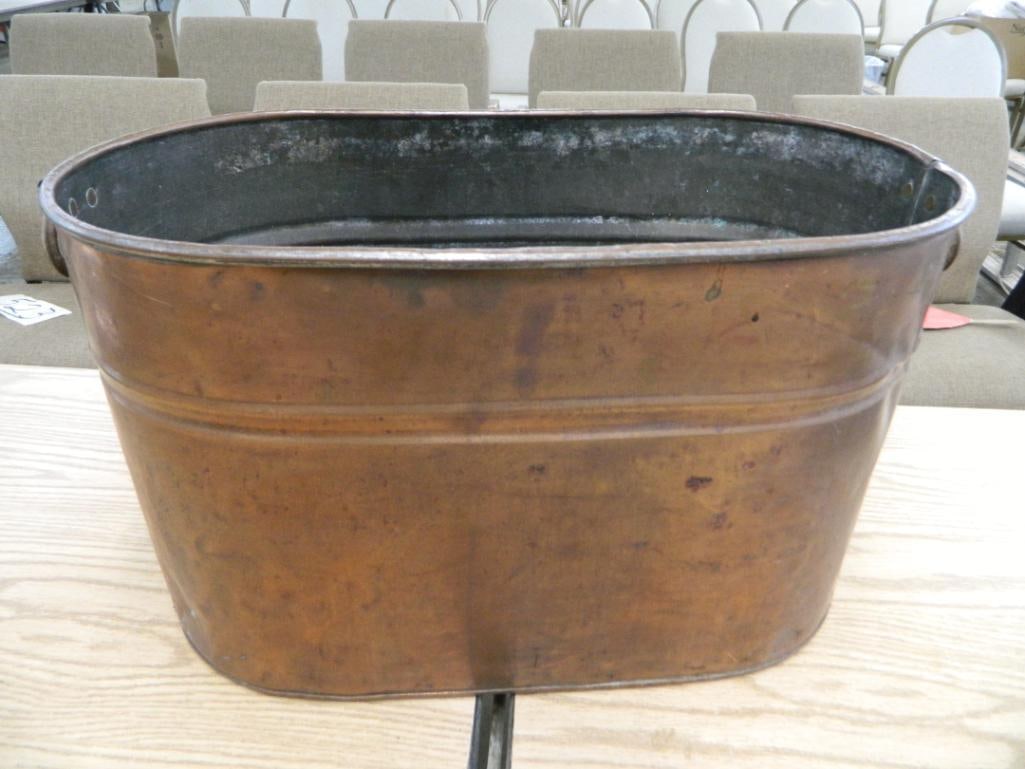 Copper Boiler - No Lid - 13" x 22" x 11.5" - 7