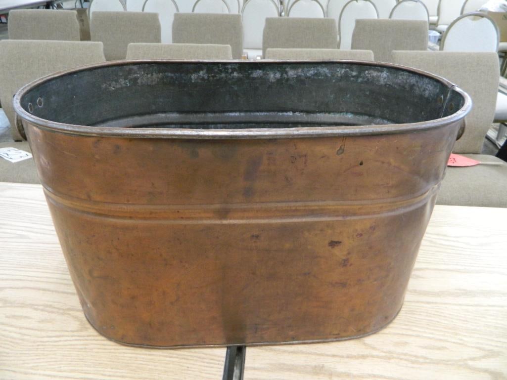 Copper Boiler - No Lid - 13" x 22" x 11.5" - 8