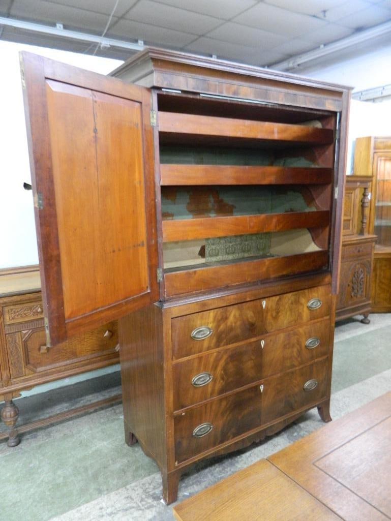 Vintage 2 Piece 3 Drawer Armoire Chest - 80.5" x 50" - 3