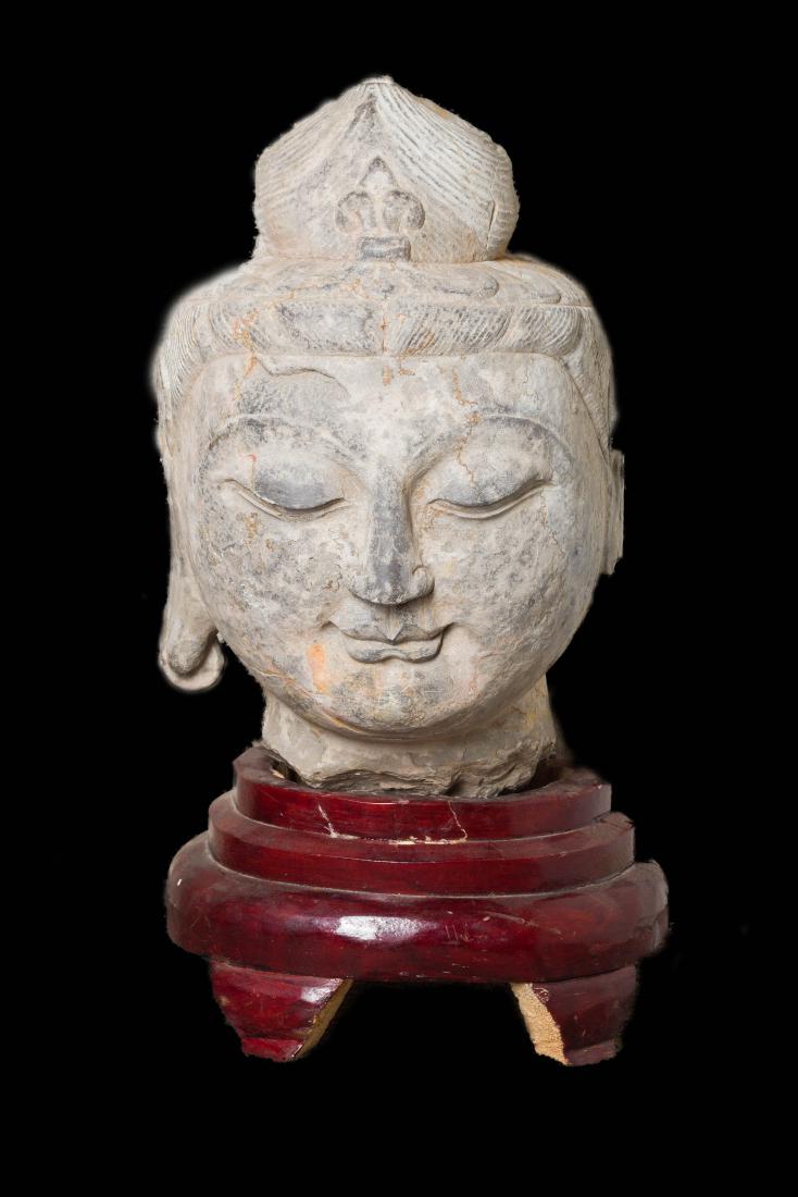 Late Ming Antique Large Buddha Head (1 of 7)