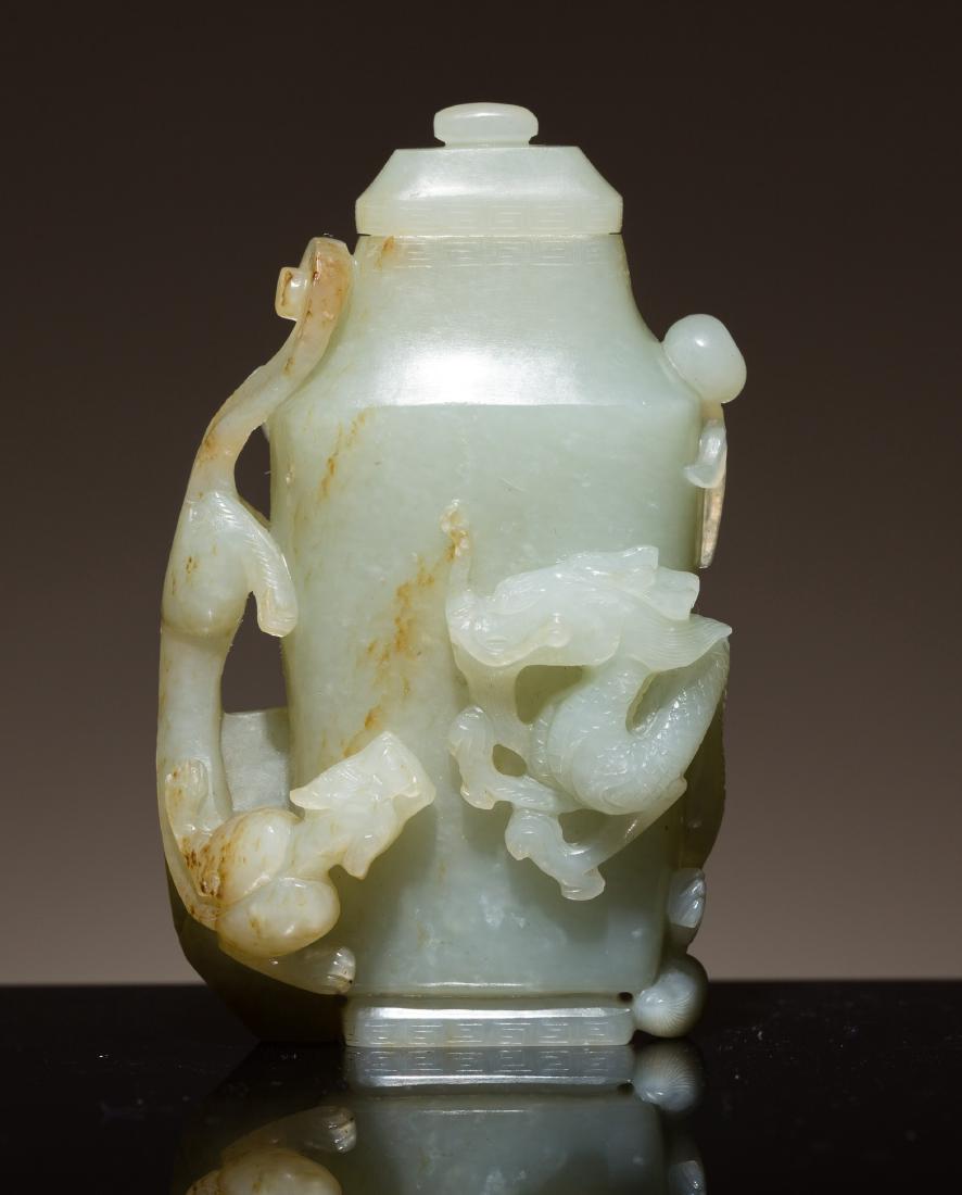 19th Antique White Jade Vase (1 of 9)