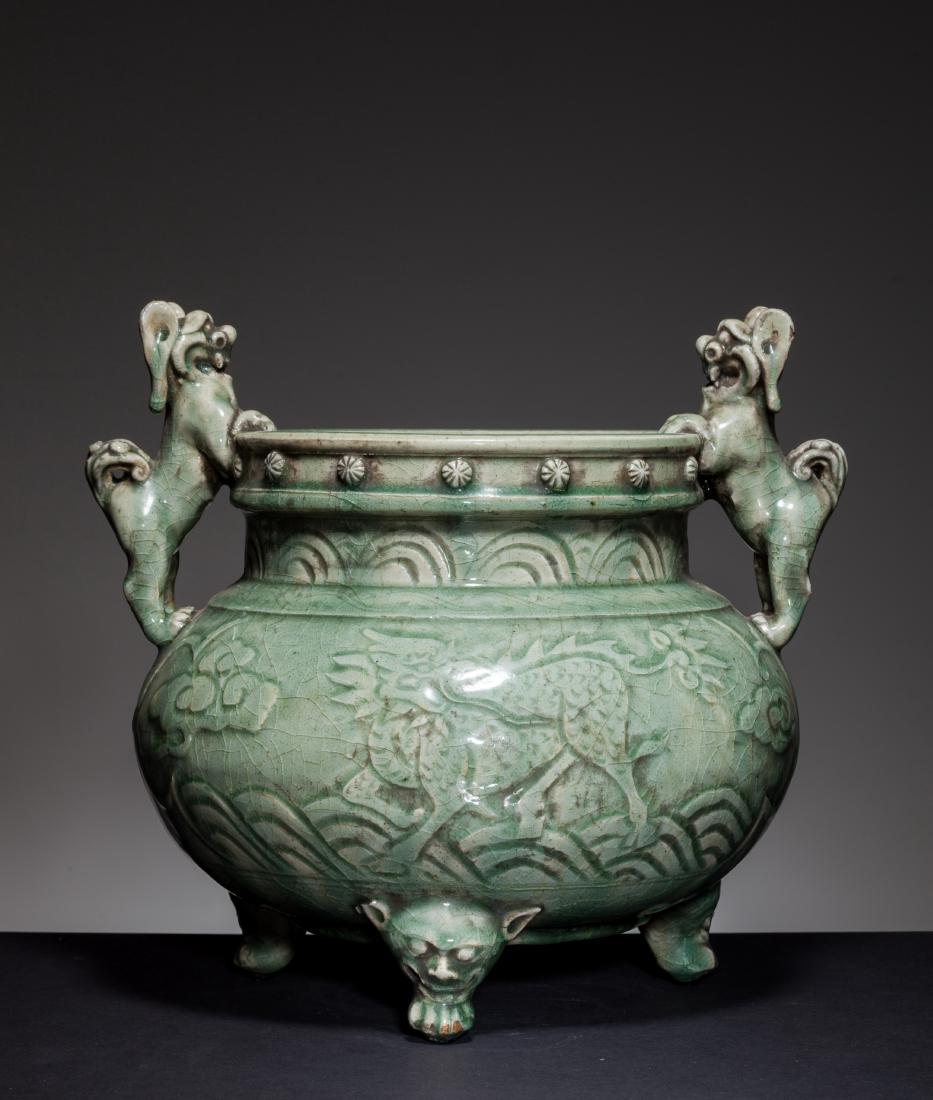 Ming Antique Longquan Tripod Censer (1 of 10)