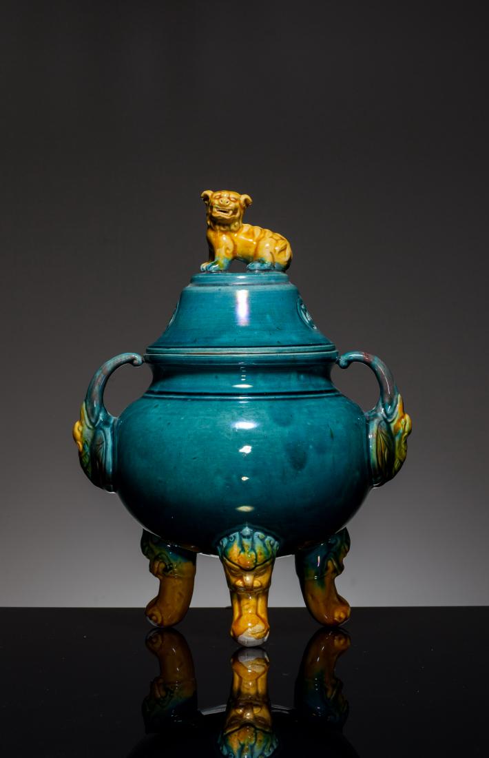 Ming Antique Sancai Tripod Censer (1 of 10)