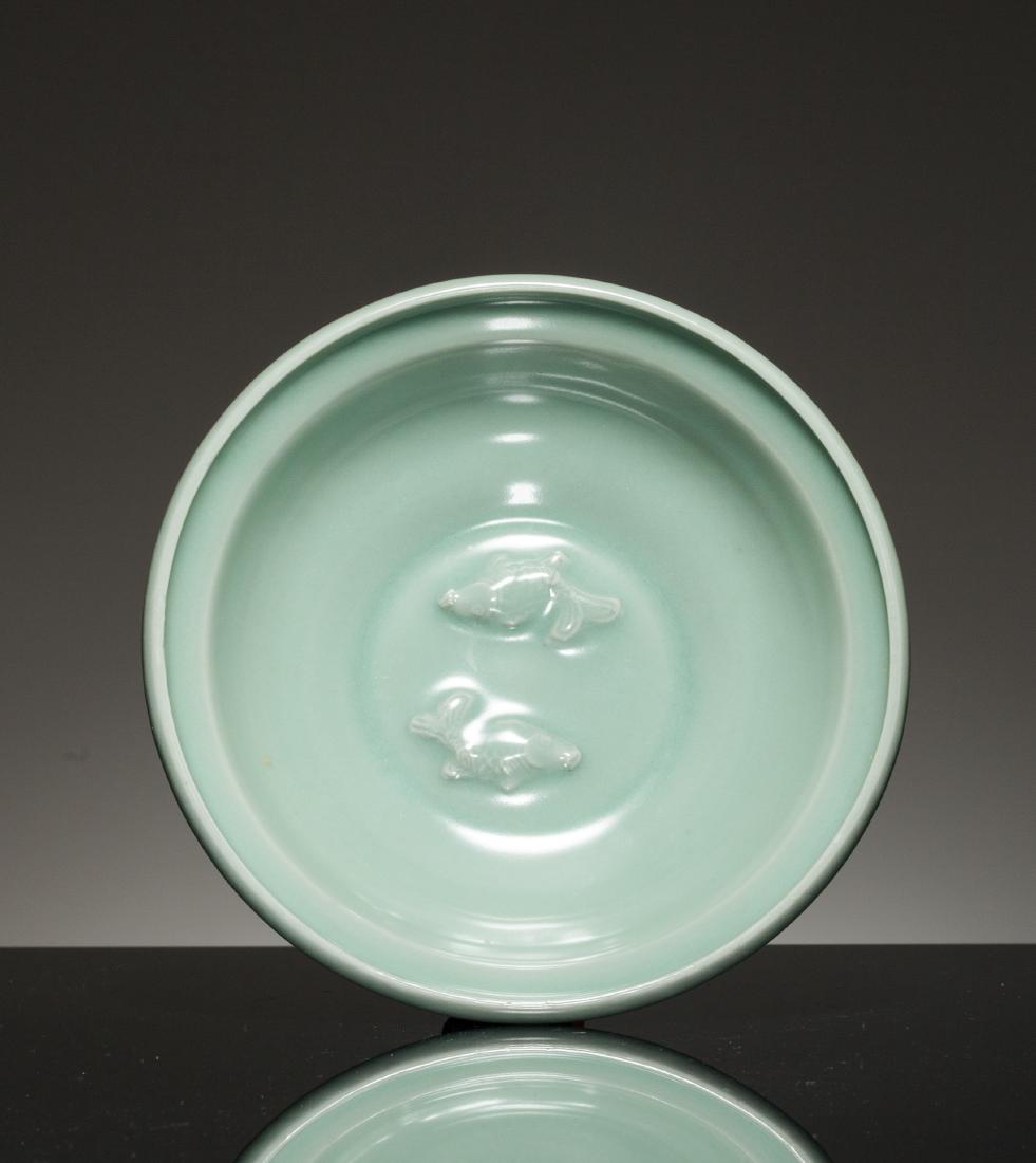 Late Ming Chinese Antique Celadon Dish (1 of 6)