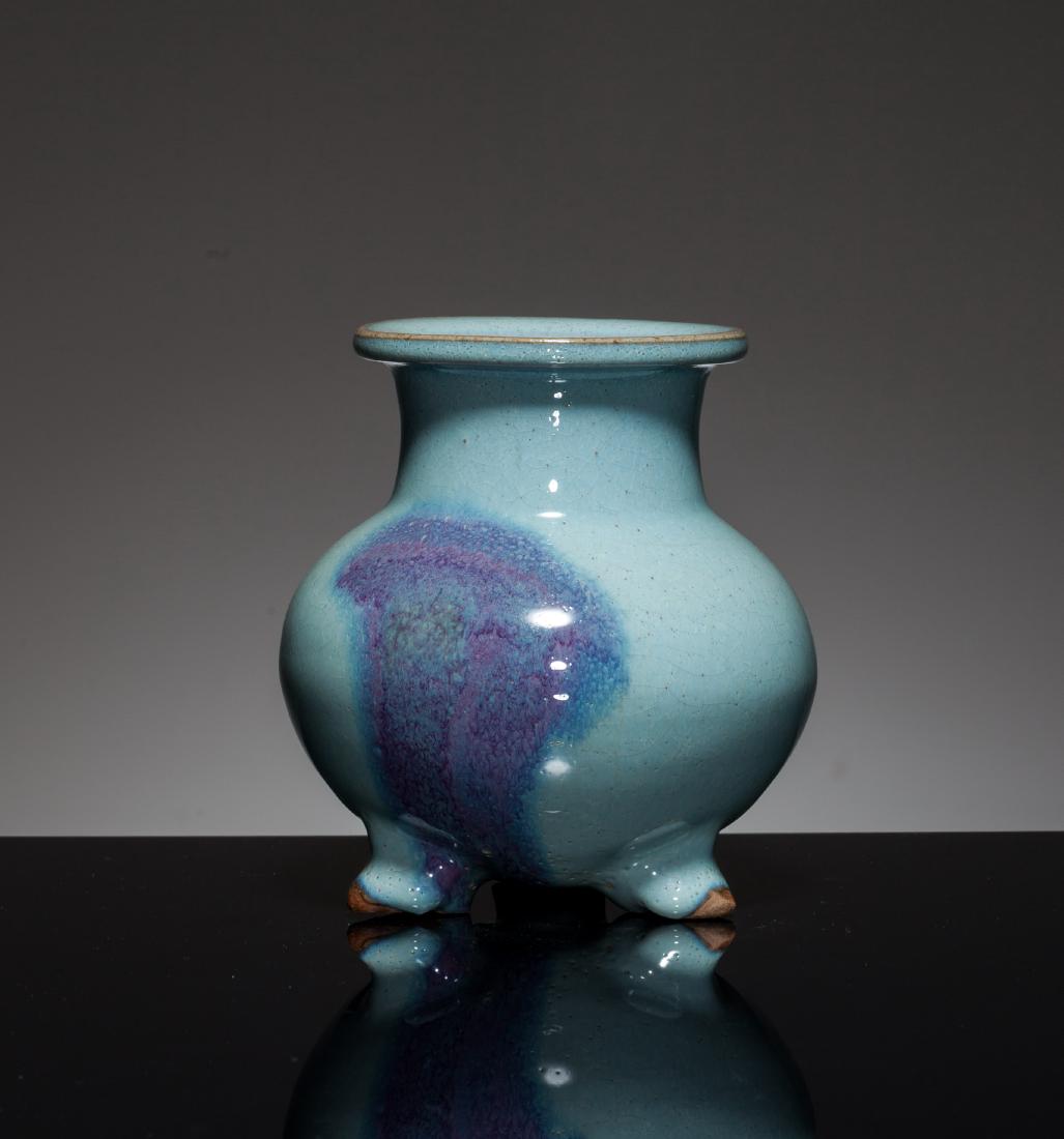 Ming Chinese Antique Jun Ware Tripod Censer (1 of 8)