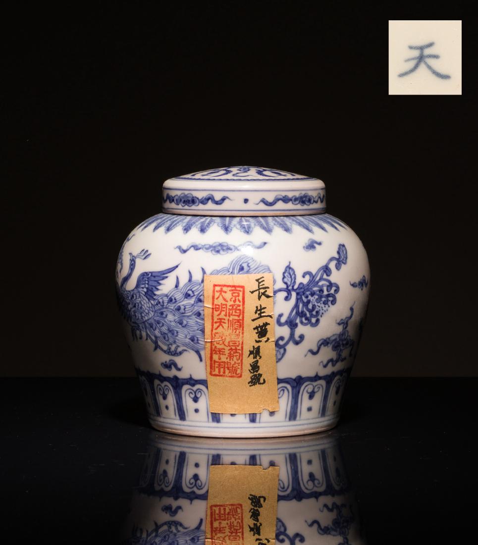Ming Antique Blue&White Jar And Cover (1 of 10)