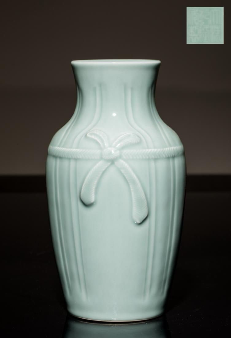 18th Antique Celadon Glazed Vase (1 of 9)