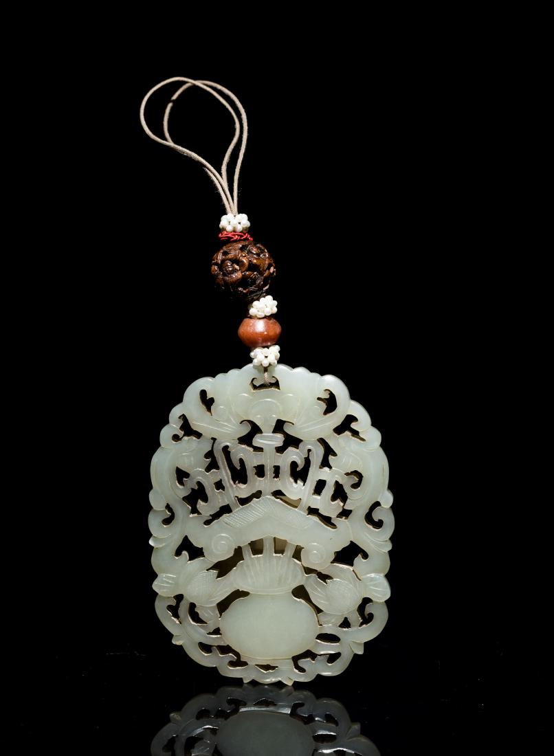 19th Antique Pale Celadon Jade Pendant (1 of 10)