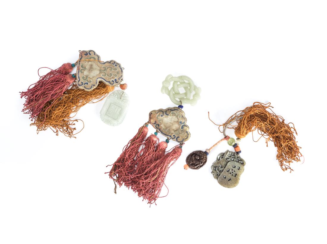 19th or Later Group of Carved Jade Pendants (1 of 8)