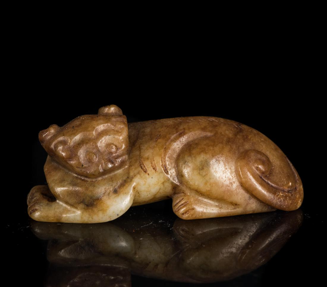 Yuan-Ming Dynasty Brown Jade Beast (1 of 10)