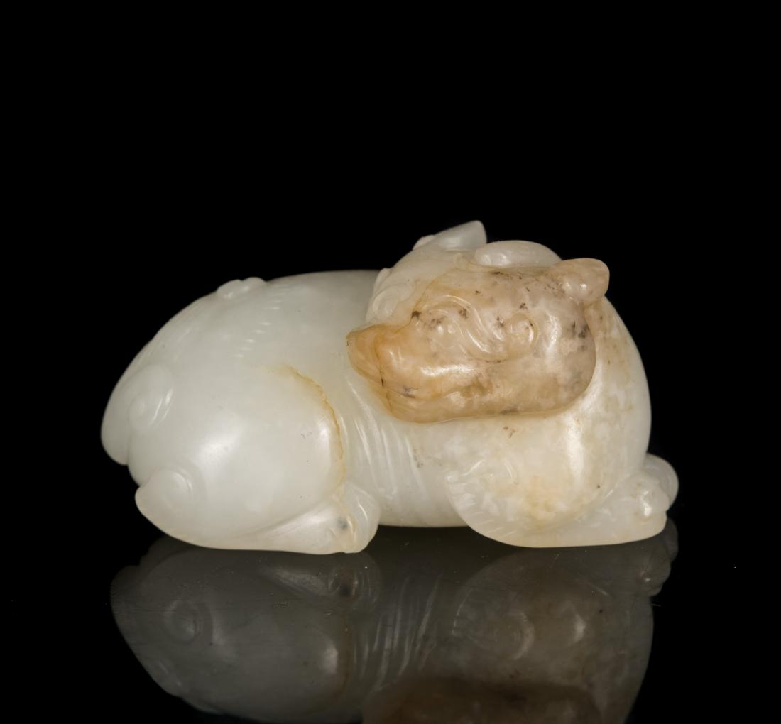 Yuan-Ming Dynasty White Jade Beast (1 of 9)