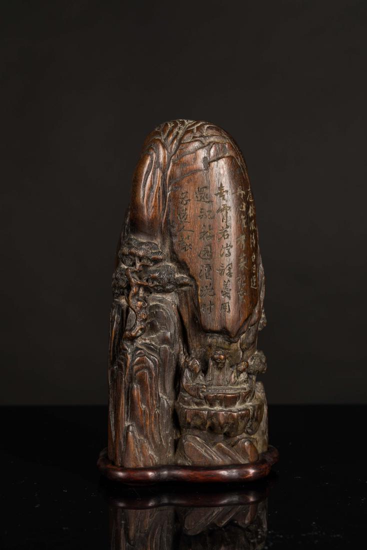 19th Antique Agarwood Carved Statue (1 of 9)