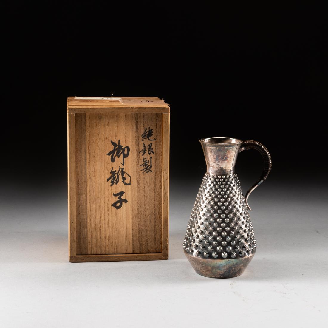 Meiji period Japanese Silver Vase (1 of 8)