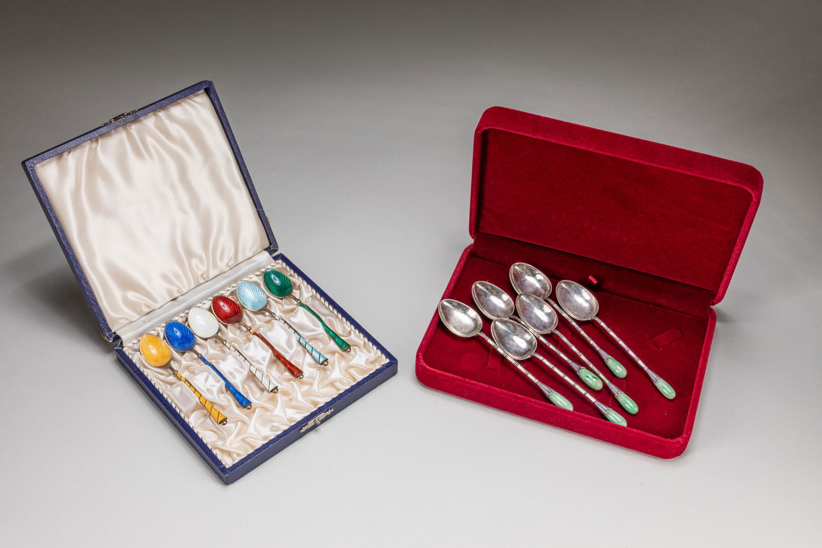 ELA  & Chinese Sterling Silver Enamel Demitasse Spoon (1 of 10)