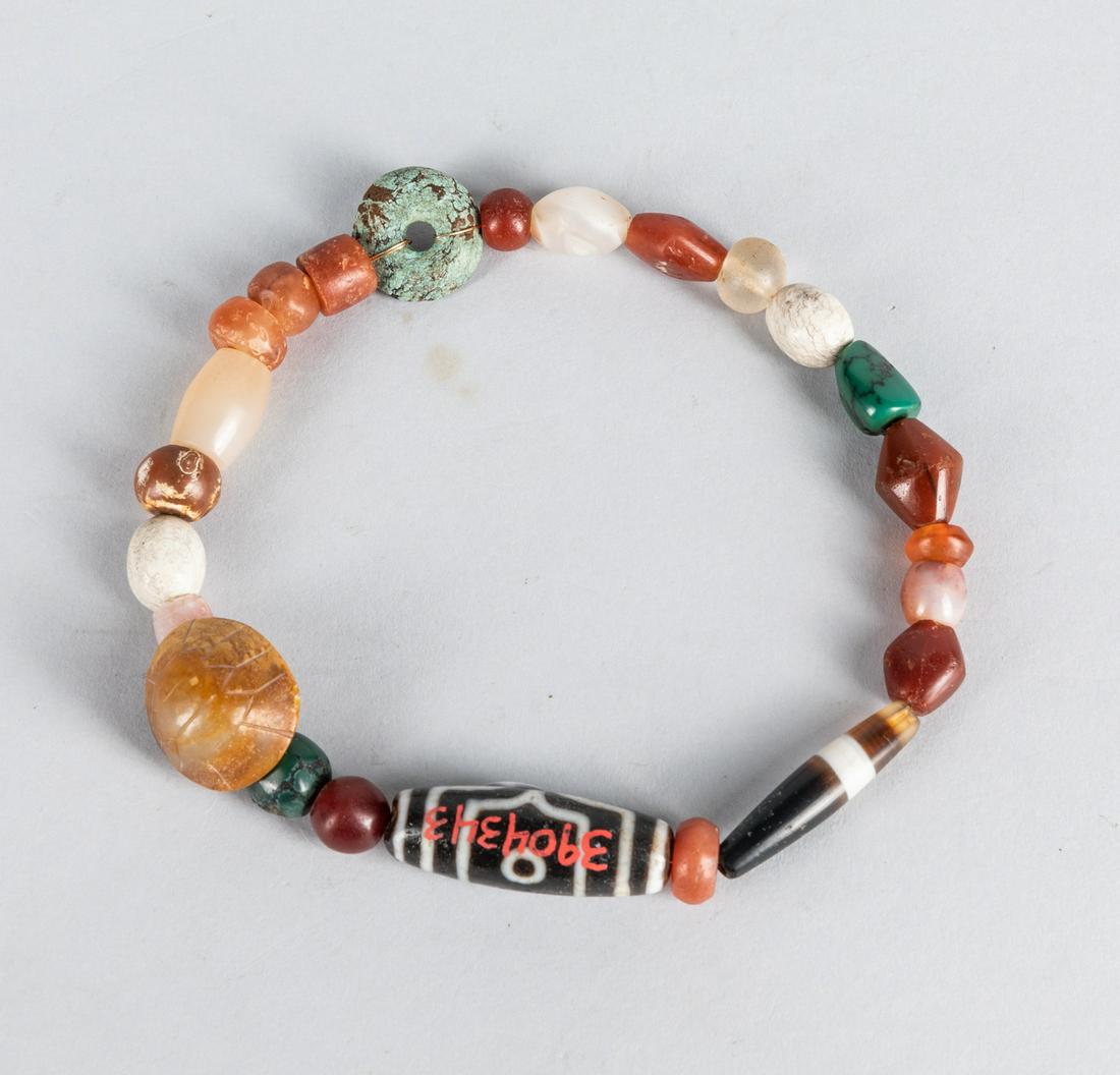 Chinese Antique Agate & Jade Beads (1 of 5)