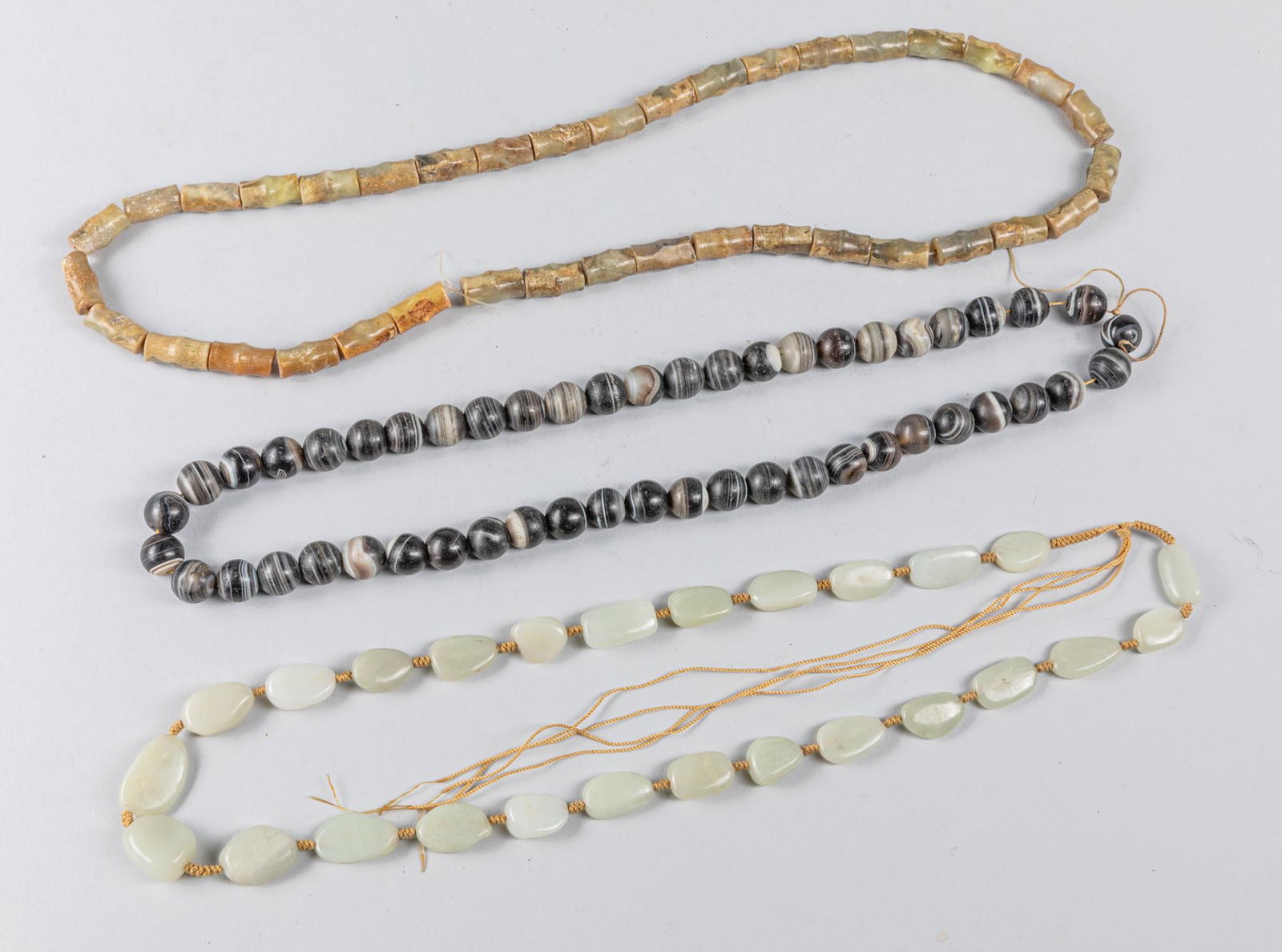 Set of Chinese Vintage Jade & Agate Necklace (1 of 5)