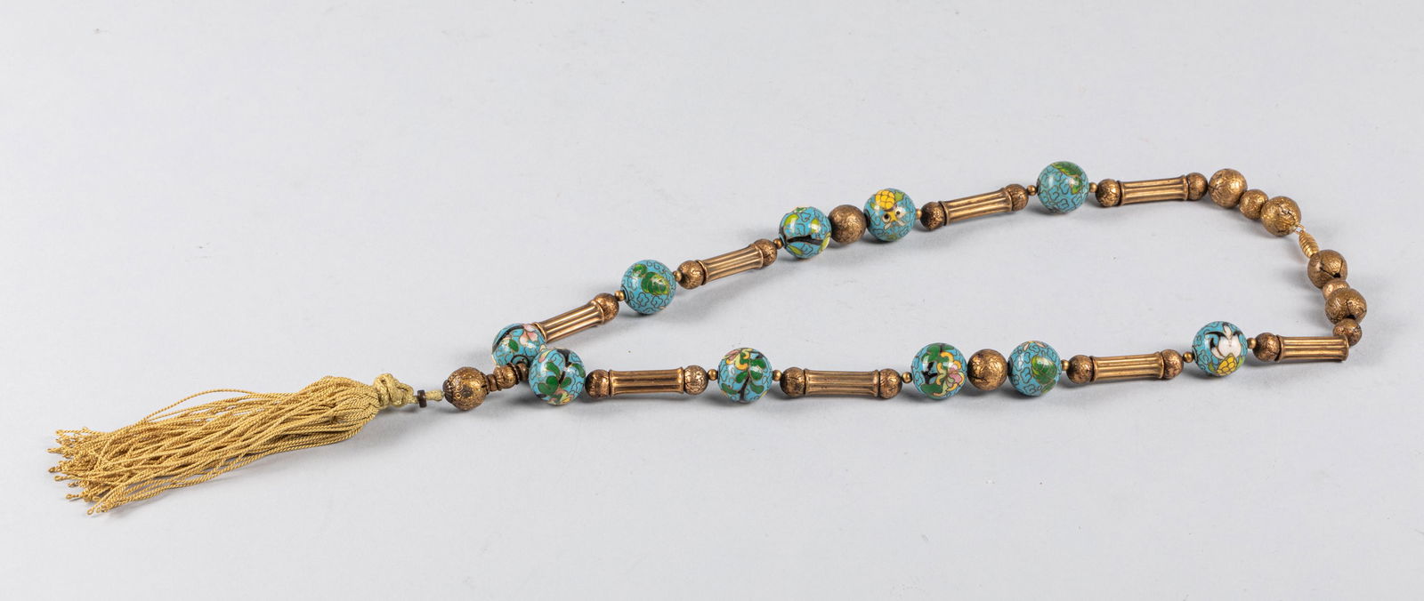 Late Qing Chinese Cloisonne Beads Necklace (1 of 7)