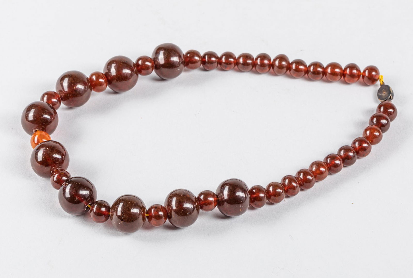 Large Chinese Antique Cherry Amber Court Beads Necklace (1 of 6)