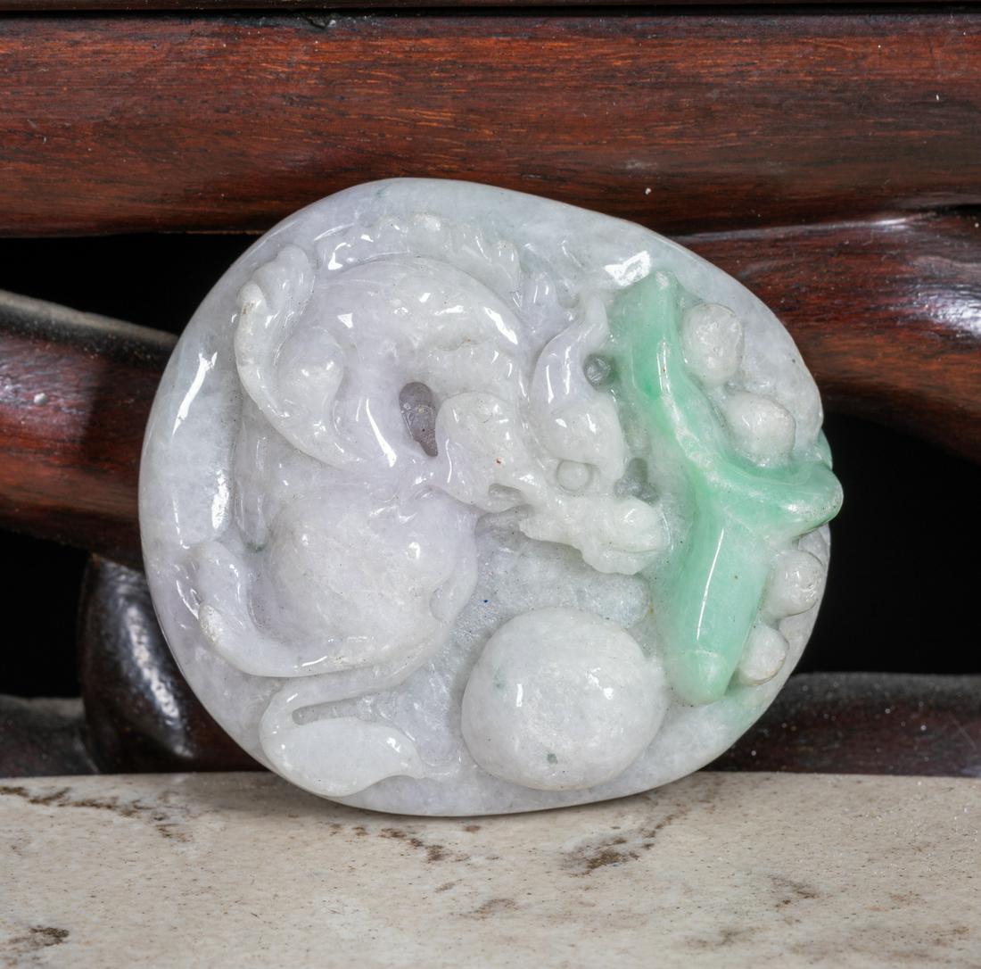 Chinese export jade jadeite pendant (1 of 6)