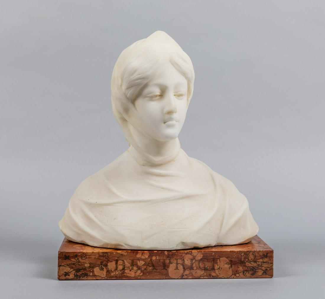 Vintage Marble Lady Bust Statue (1 of 7)