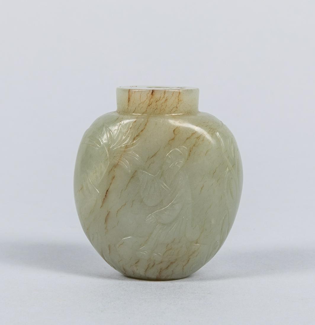 Chinese Antique Carved Jade Snuff Bottle (1 of 8)