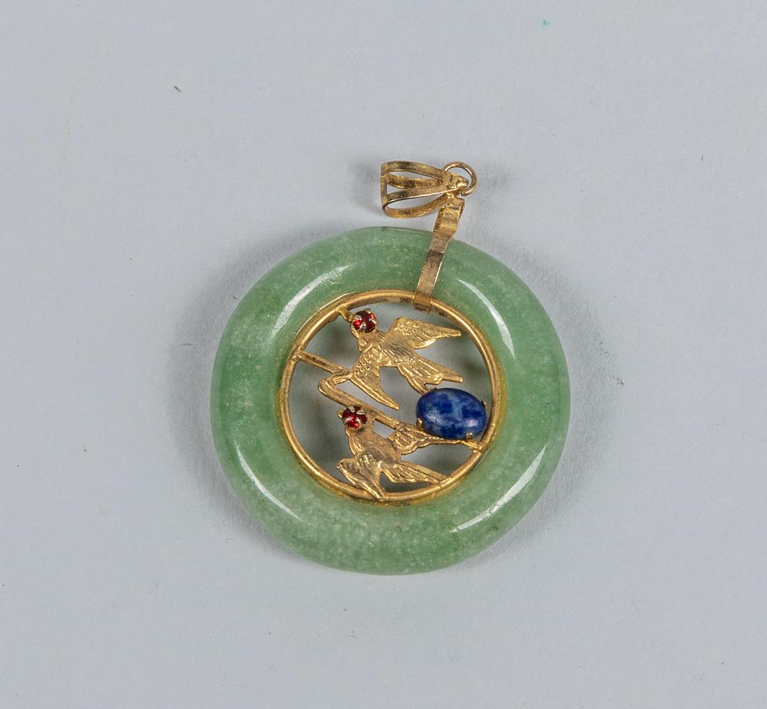 Chinese Antique Jade Jadeite Pendant (1 of 4)