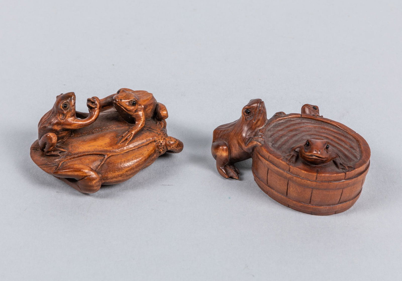 Set Of Japanese Carved Boxwood Netsukes (1 of 6)