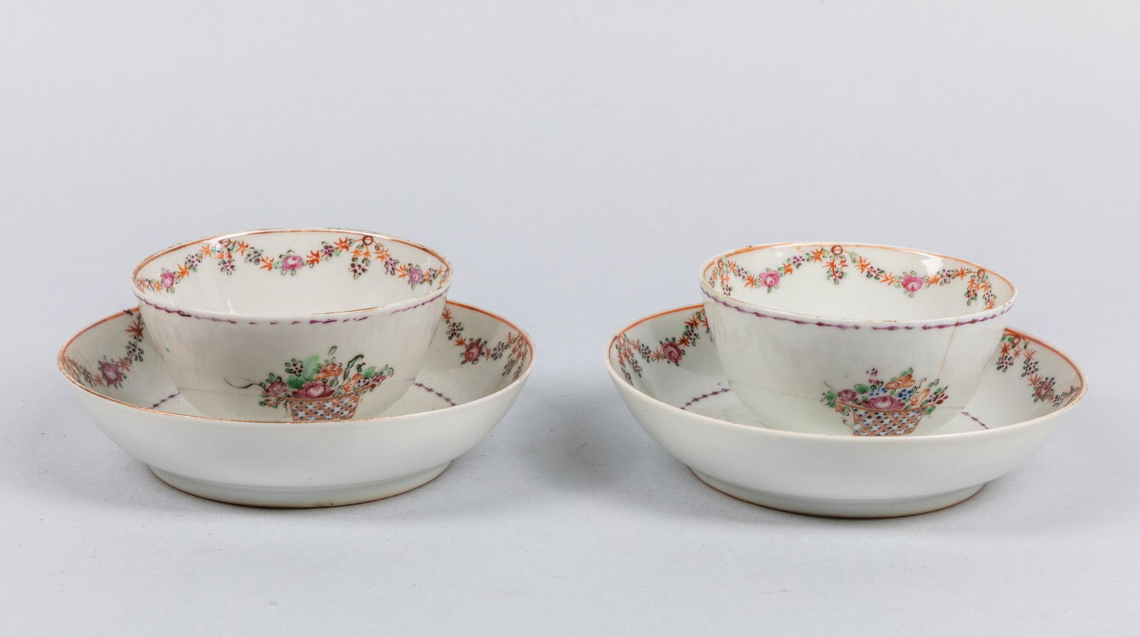 Group Of 18th Chinese Export Rose Famille Porcelain Tea (1 of 6)