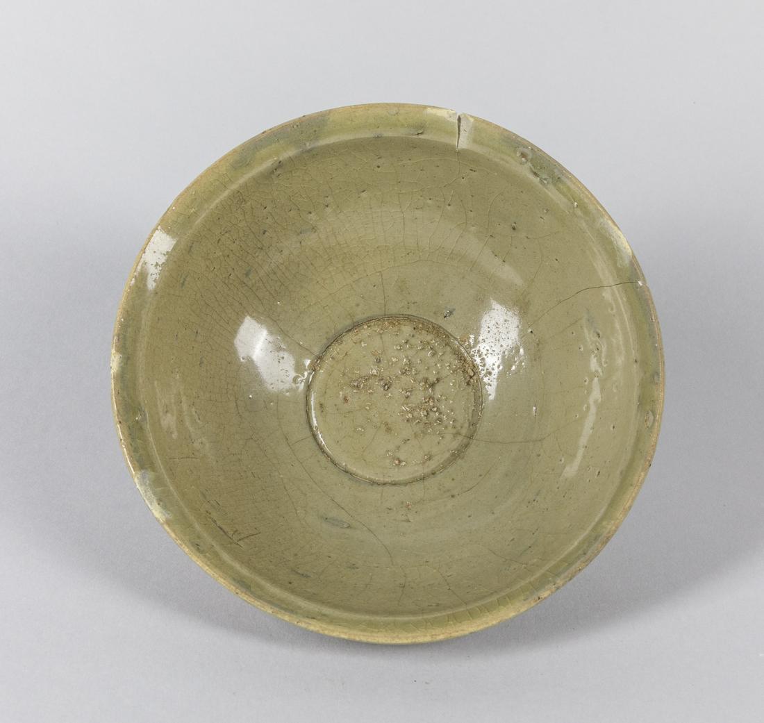 Chinese Song Antique Shipwreck Porcelain Bowl: Chinese antique Sung dynasty shipwreck porcelain bowl. 1970-1980 South China Sea. Minor chips. 6.25 inch D; 2.75 inch H.