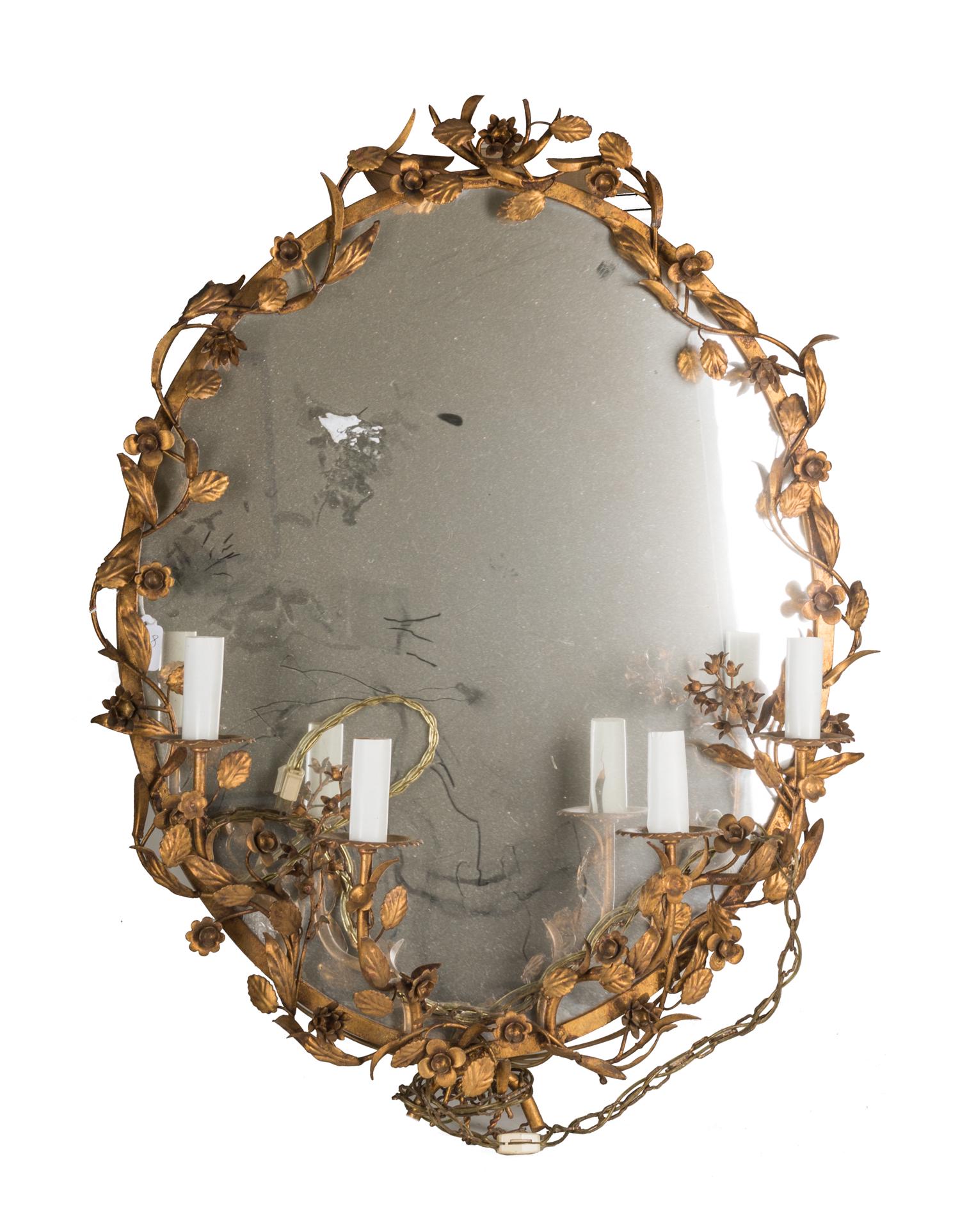 Collectible Rococo Type Gilt Mirror: 33 inch L; 27 inch W. The estate of the Pasadena, CA, 2020.