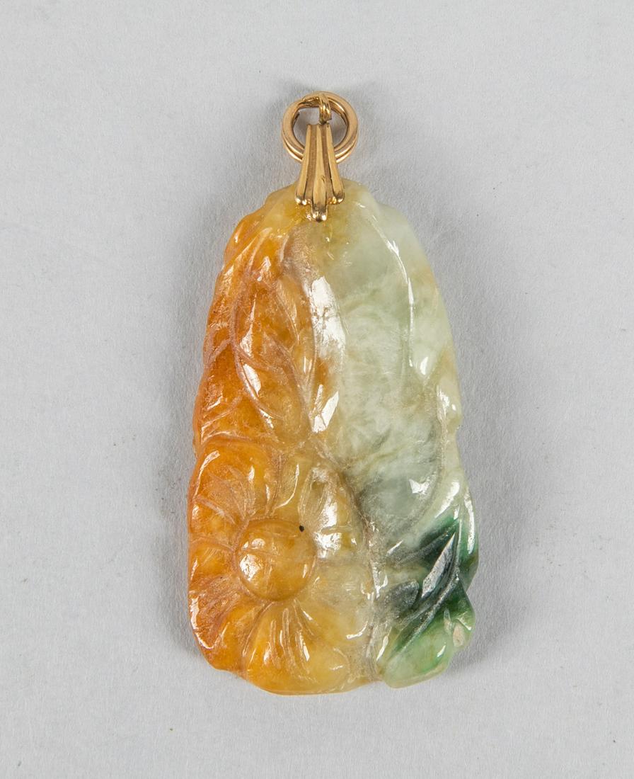 Chinese Old Jade Jadeite Carving: 2 inch L.