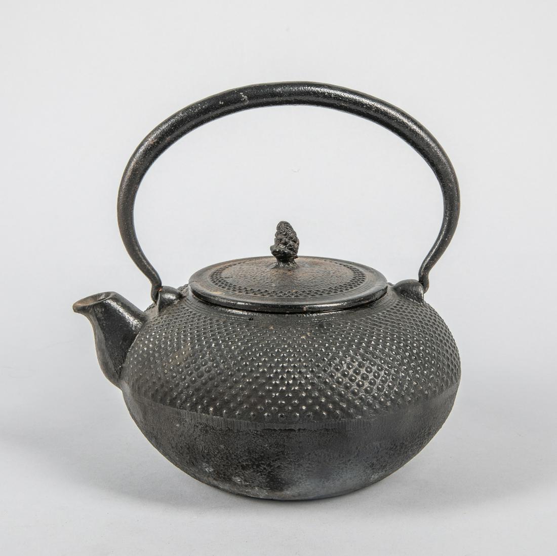 Japanese Iron Tea Pot: 8.25-6.75 inch. The Estate of the Skoman, little Tokyo, Los Angeles, CA, 2019