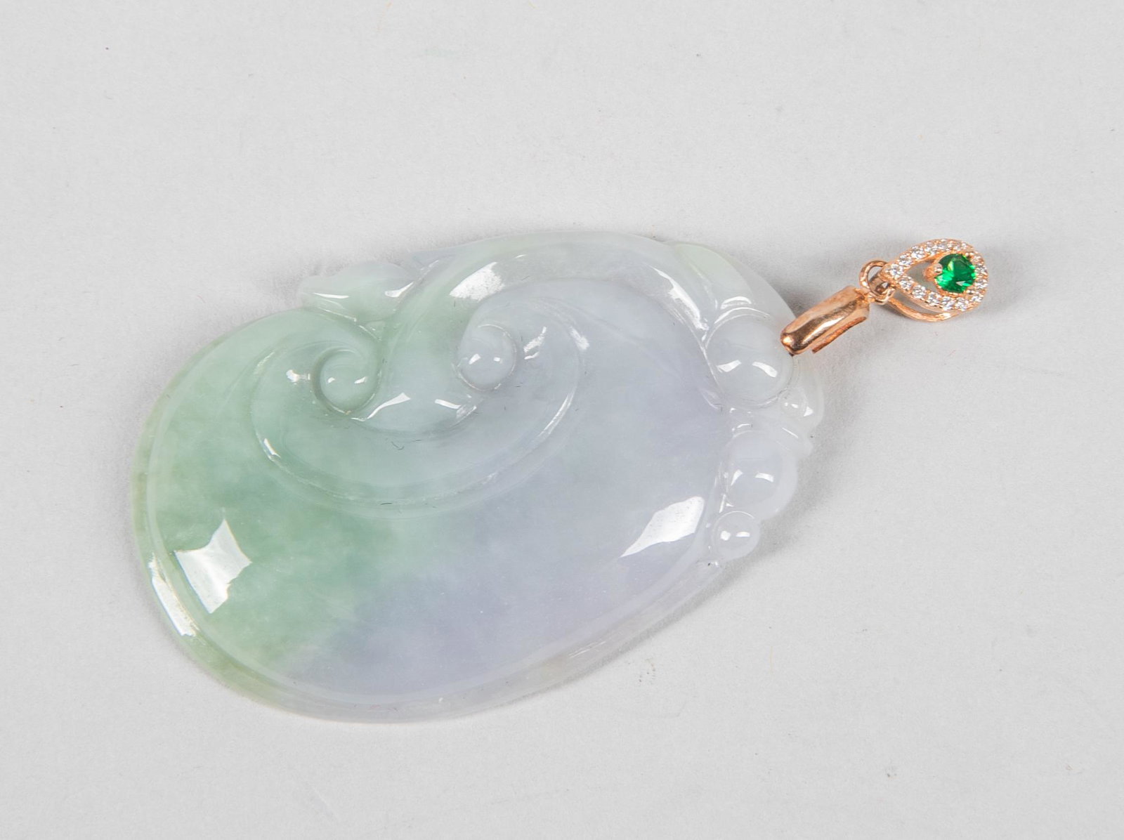 Large Chinese Jadeite Stone Carving: 2.5-1.6 inch.