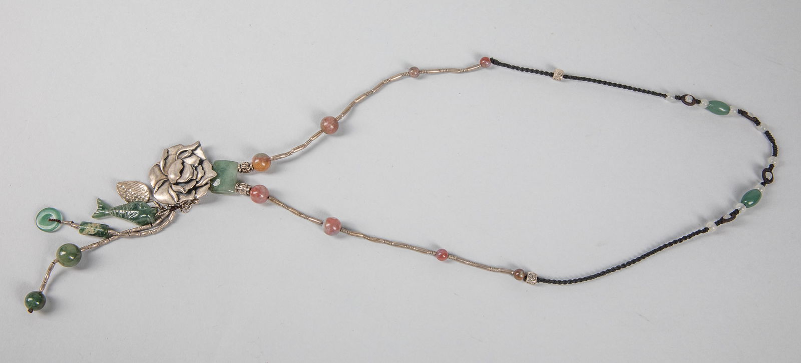 Designed Silver & Jade Necklace (1 of 5)
