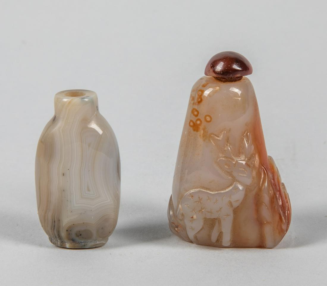 Set of Chinese Carved Agate Snuff Bottles (1 of 8)