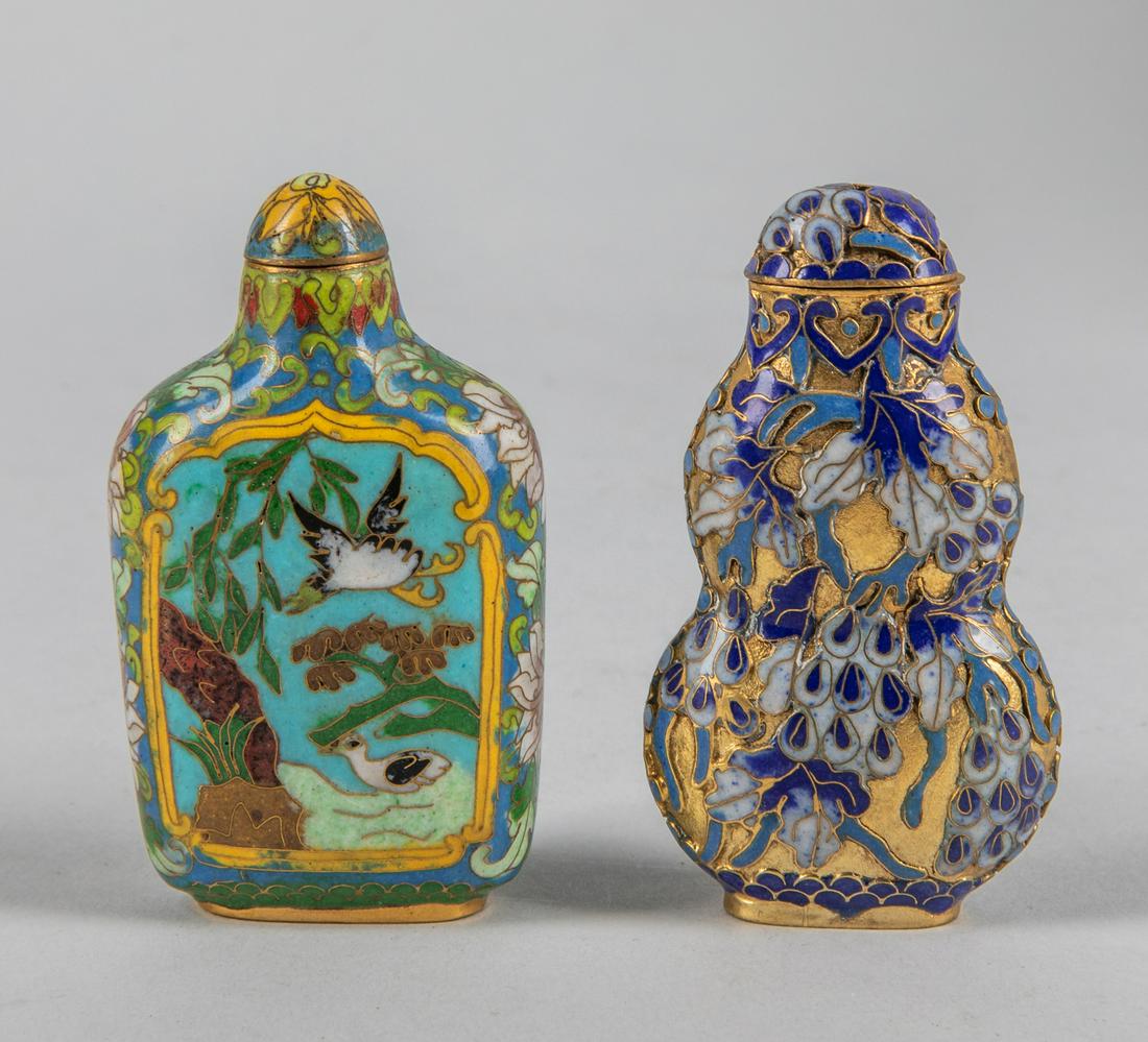 Group Chinese Cloisonne Snuff Bottles (1 of 8)