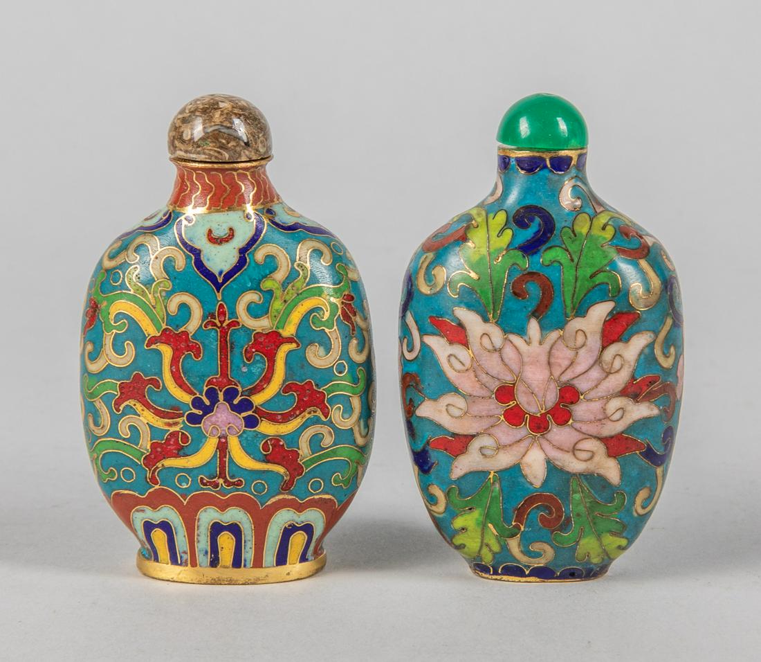 Set of Chinese Cloisonne Snuff Bottles (1 of 10)