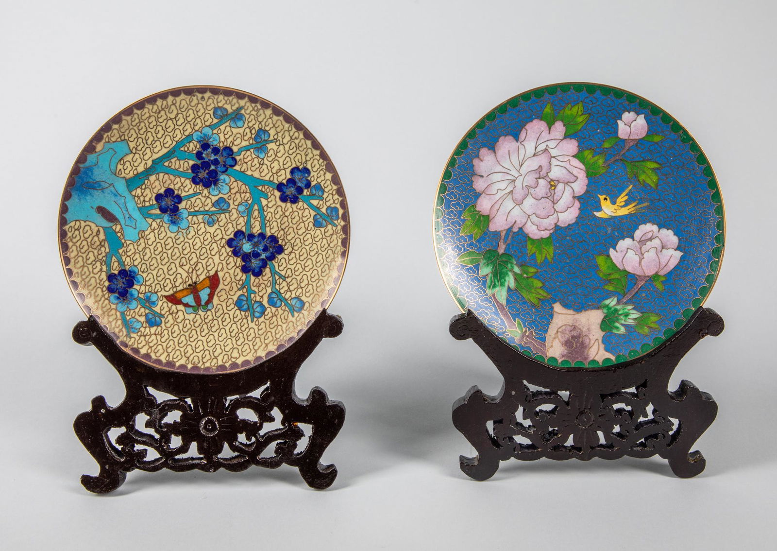 Pairs Chinese Export Cloisonne Plates (1 of 6)