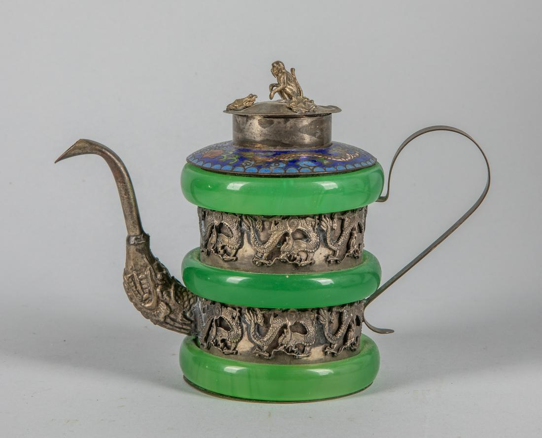 Chinese Export Cloisonne Tea Pot (1 of 6)