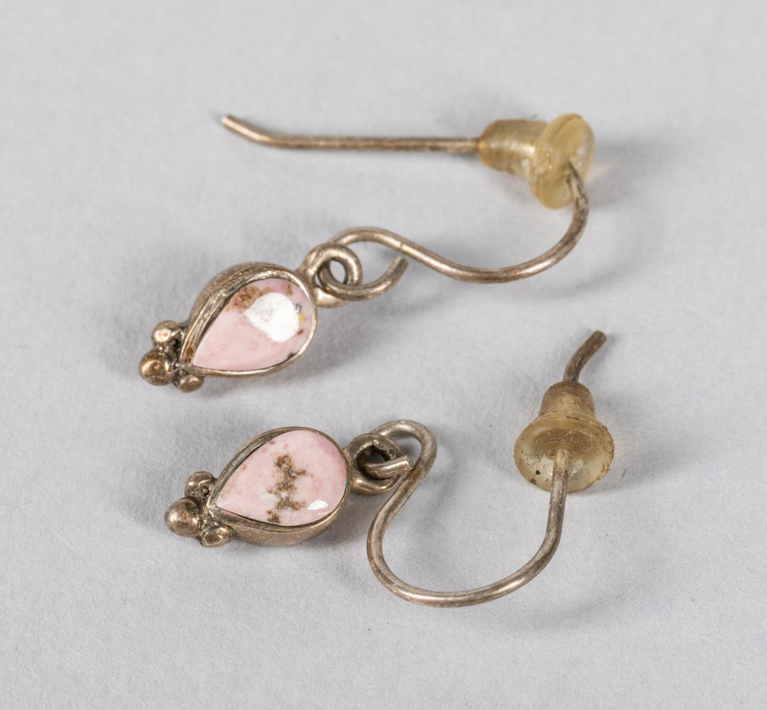 Sterling Pink Gem Stone Earrings (1 of 5)