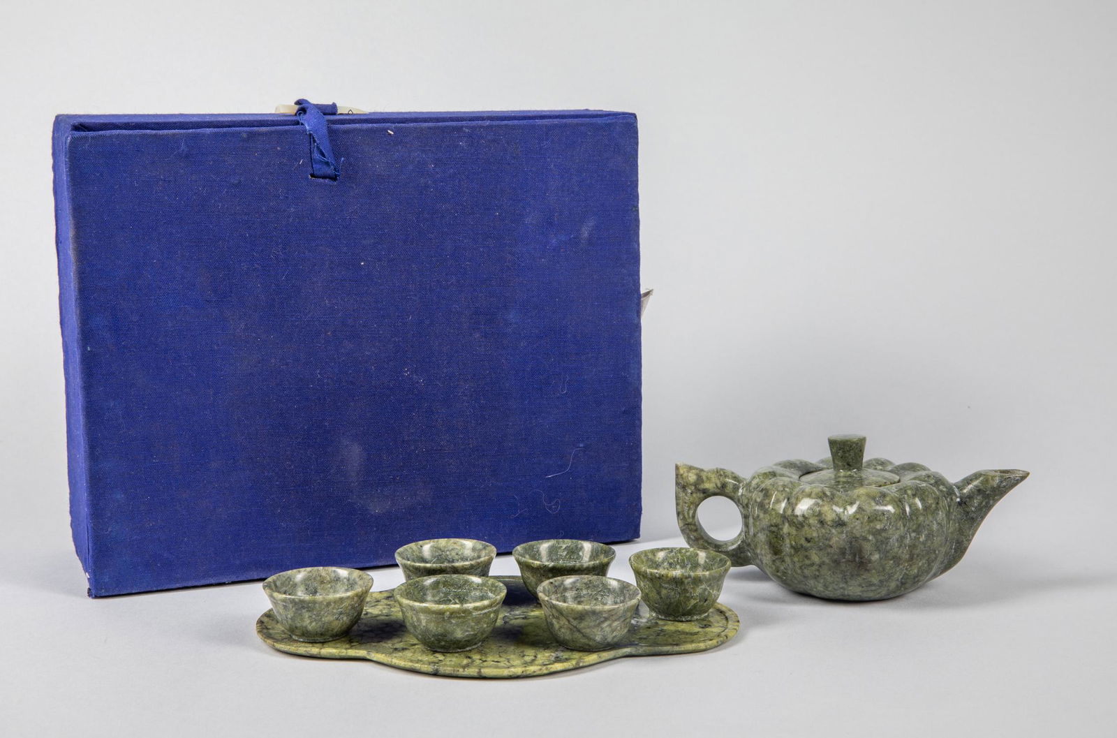 Set Chinese Jade Stone Carved Tea Sets (1 of 6)